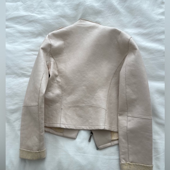 BCBG Pale Pink Moto Jacket in Size Medium - Picture 2 of 4